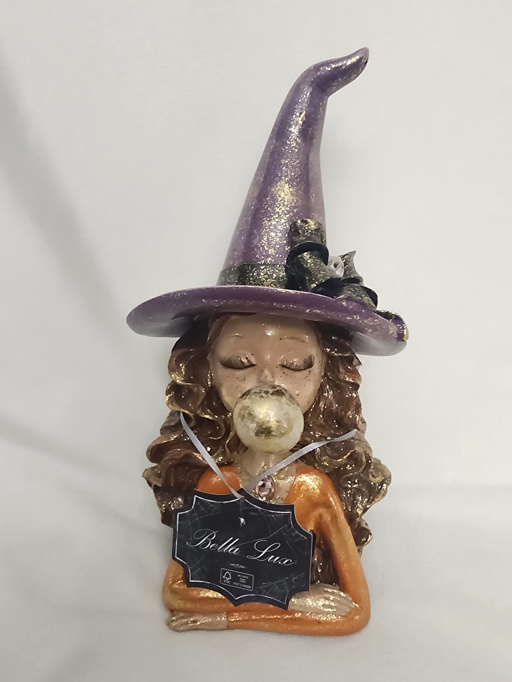 Bella Luxx HALLIWEEN Purple Witch BUBBLE GUM Figurine Home Accent